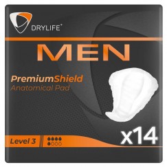 Drylife Premium Shield Men's Stress Pads - Packs of 14/28